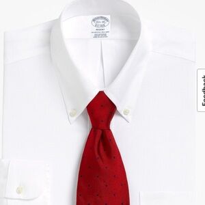 Brooks Brothers Men's Regent Regular Fit White Dress Shirt